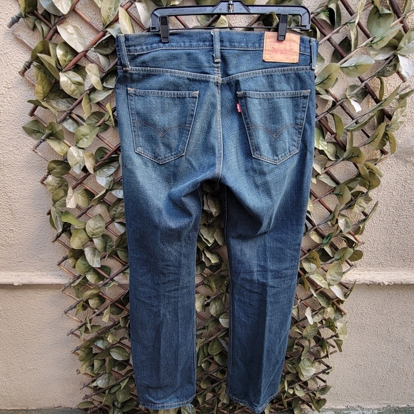 Levis 527 Jeans Mens 34x32 Blue Bootcut Denim Flare Workwear Medium Wash - Picture 2 of 7